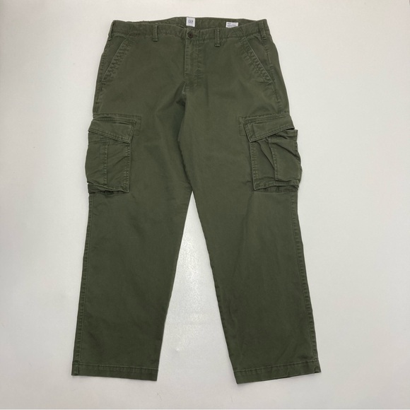 GAP Other - Gap Essential Straight Cargo Pants Green Mens Size 36x30
